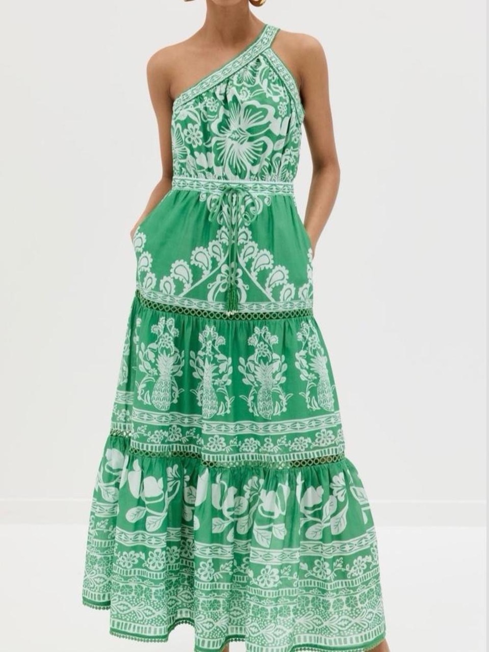 NWT FARM RIO Sweet Garden Green Maxi Dress